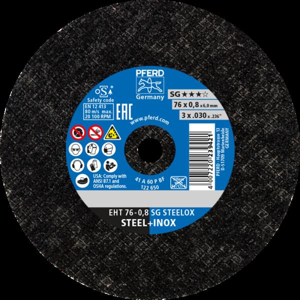 PFERD Dischi da taglio EHT 76-0,8 SG STEELOX/6,0