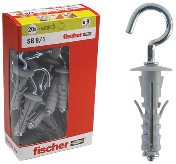FISCHER Tasselli a espansione SB 9/8 Y con gancio corto (1 Pz.)