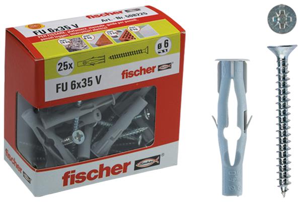 FISCHER Tasselli FU 6x35 V Y con vite (1 Pz.)