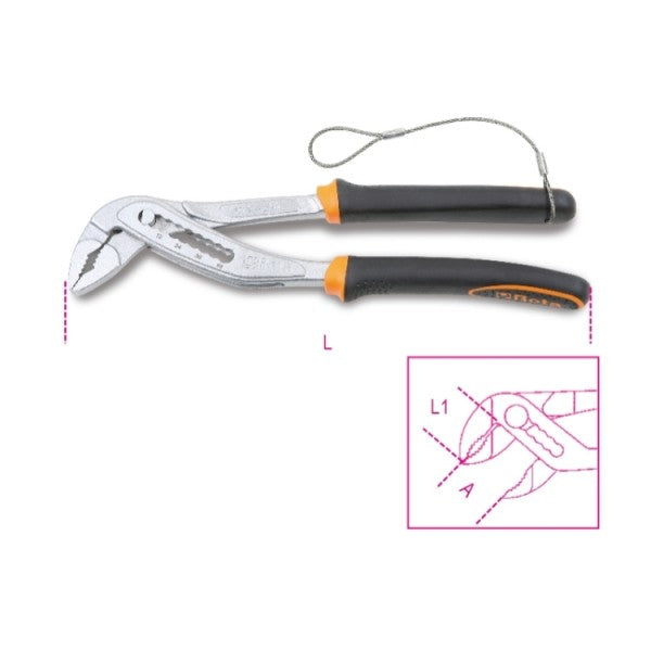 Beta Pinza regolabile a cerniera chiusa, impugnatura bimateriale H-SAFE