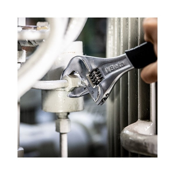 Beta Chiave regolabile a rullino cromata, modello corto con apertura maggiorata