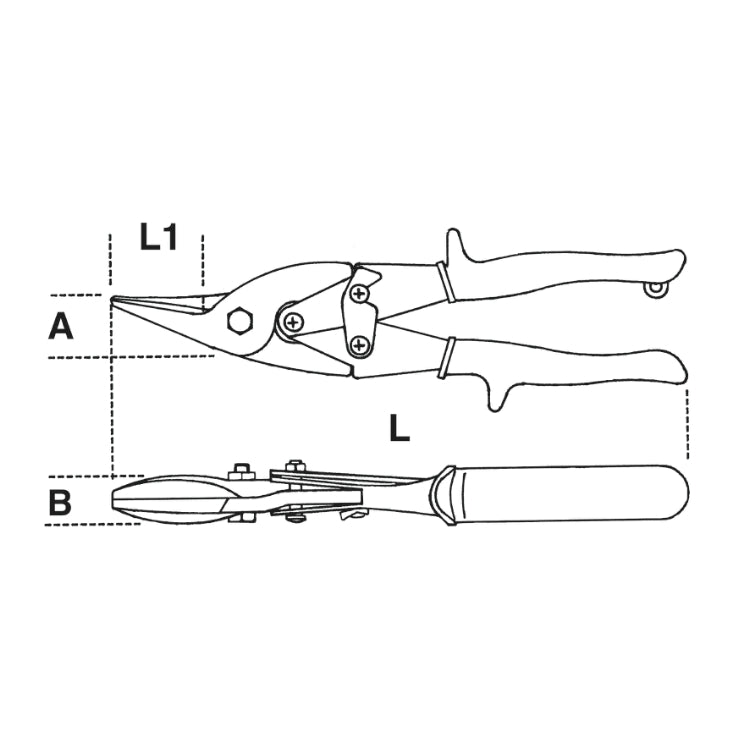 Beta Cesoia a doppia leva sinistrorsa lame curve
