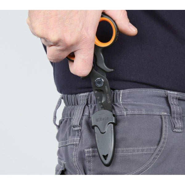 Beta Forbici per elettricisti a doppio effetto, con profili a fresa in acciaio inossidabile rivestito in DLC