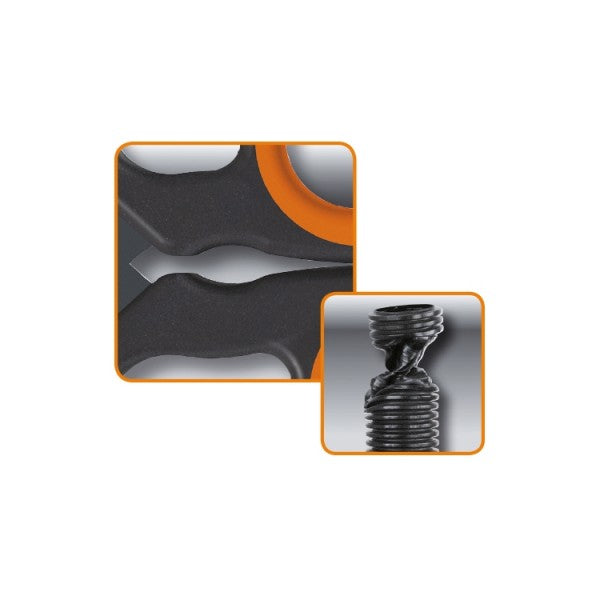 Beta Forbici per elettricisti a doppio effetto, con profili a fresa in acciaio inossidabile rivestito in DLC