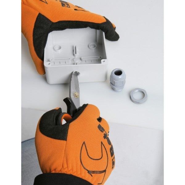 Beta Forbici per elettricisti con profili a fresa graduata in acciaio inossidabile, con custodia