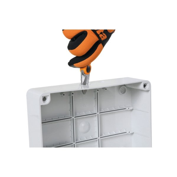 Beta Forbici elettricista con svasatore, lame in acciaio inossidabile con microdentatura, gola tranciacavo e crimpatore per terminali a tubetto