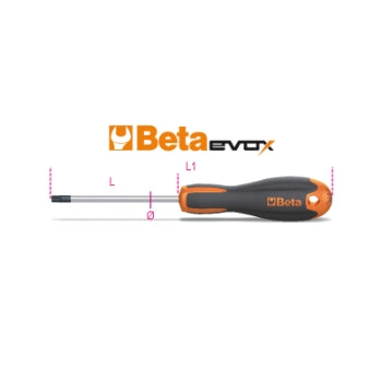Chiavi maschio con impugnatura Evox, per viti con impronta Torx® cromate, punte nere