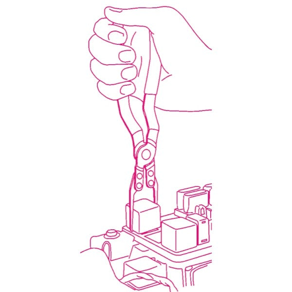 Beta Pinza con becchi dritti e sottili per relè e fusibili