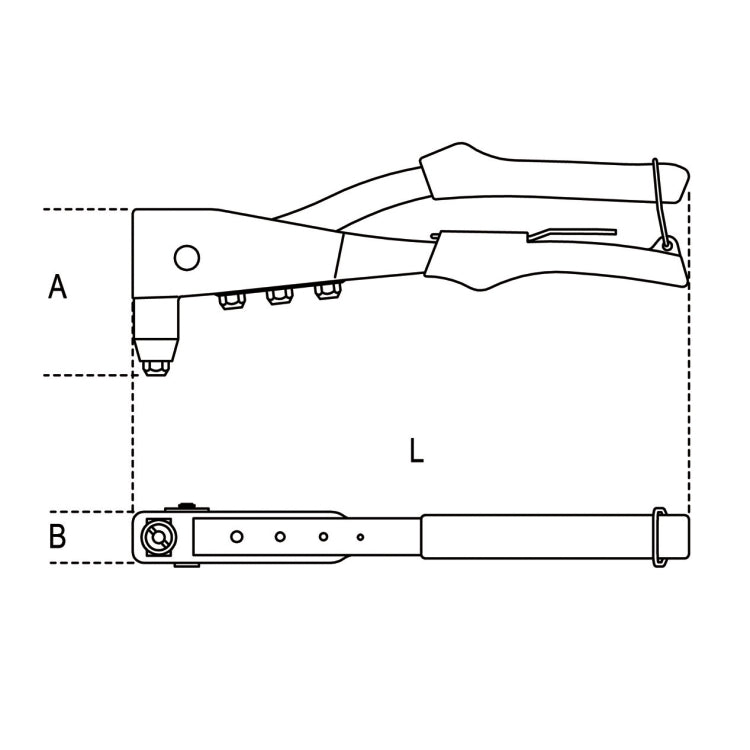 Beta Rivettatrice con 4 testine intercambiabili