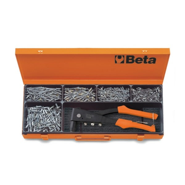 Beta Rivettatrice 1741B con assortimento di 700 rivetti in alluminio