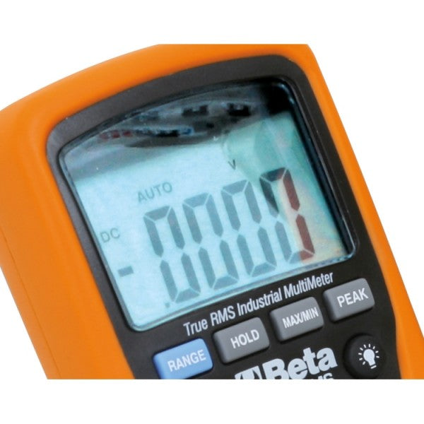 Beta Multimetro digitale industriale preciso e robusto in un guscio costampato di 6 mm, con gomma esterna antiscivolo ed antiurto