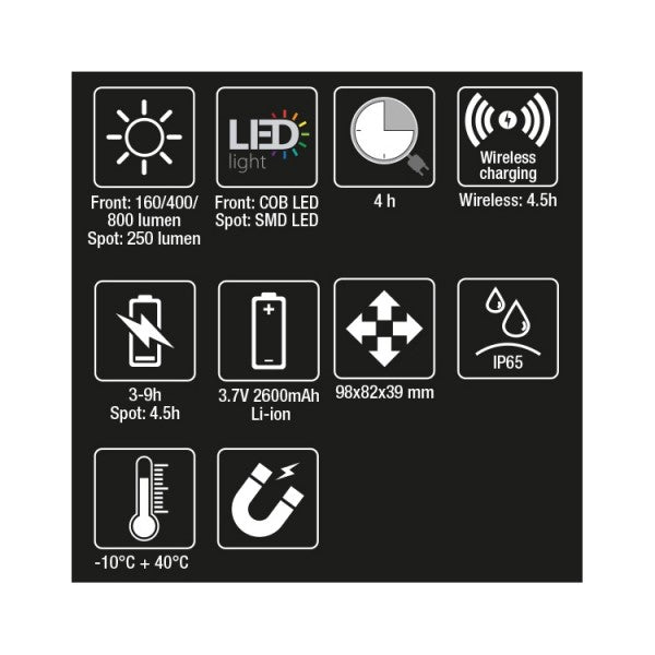 Beta Lampada tascabile snodabile a LED con ricarica wireless