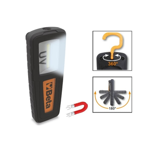 Beta Lampada ricaricabile UV + luce bianca ideale per la ricerca di perdite