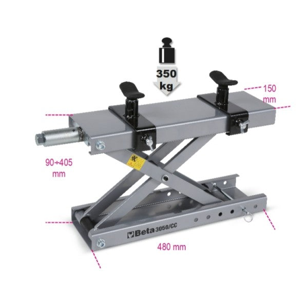 Beta Cavalletto centrale a vite sotto culla per Custom, Enduro, Cross, Scooter