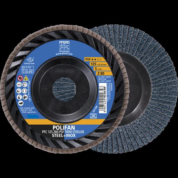 PFERD Dischi lamellari POLIFAN PFC 125 Z 80 PSF TRIM STEELOX