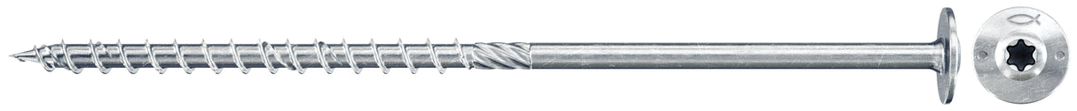 FISCHER Vite per costruzioni Power-Fast FPF-WT 10,0x120 ZPP 50 zincatura bianca, doppio filetto (50 Pz.)