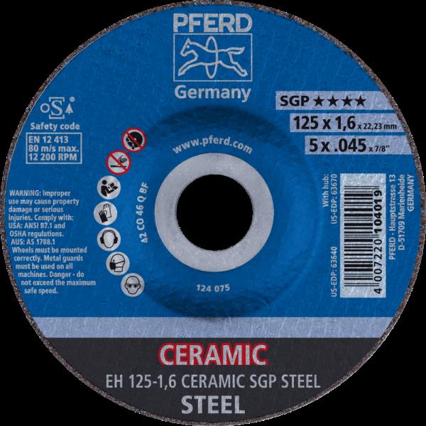 PFERD Dischi da taglio EH 125-1,6 CERAMIC SGP STEEL