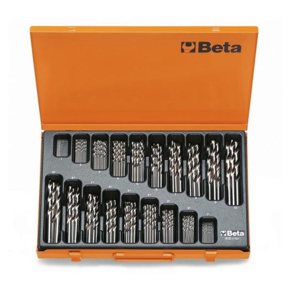 Beta Serie di 150 punte rettificate lucide in valigetta metallica