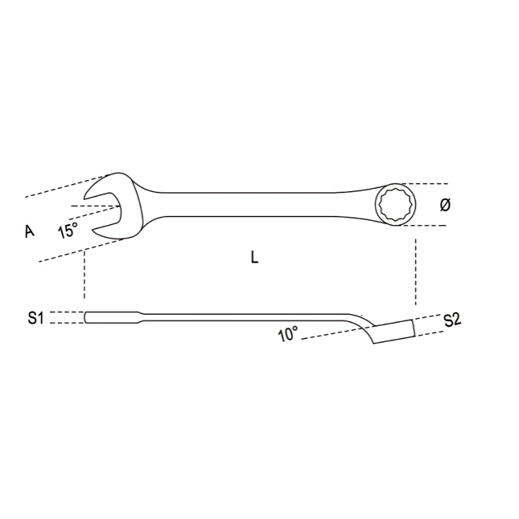 Beta Chiavi combinate a forchetta e poligonale piegata, tipo pesante cromate