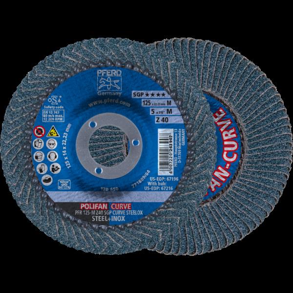 PFERD Dischi lamellari POLIFAN PFR 125-M Z40 SGP CURVE STEELOX (2)