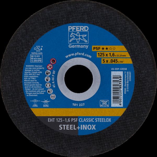 PFERD Dischi da taglio EHT 125-1,6 PSF CLASSIC STEELOX