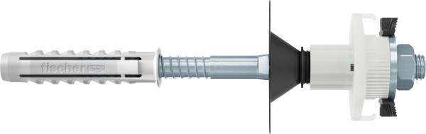 FISCHER Fissaggio lavabi e sanitari a parete WST 120 Klik (1 Pz.)