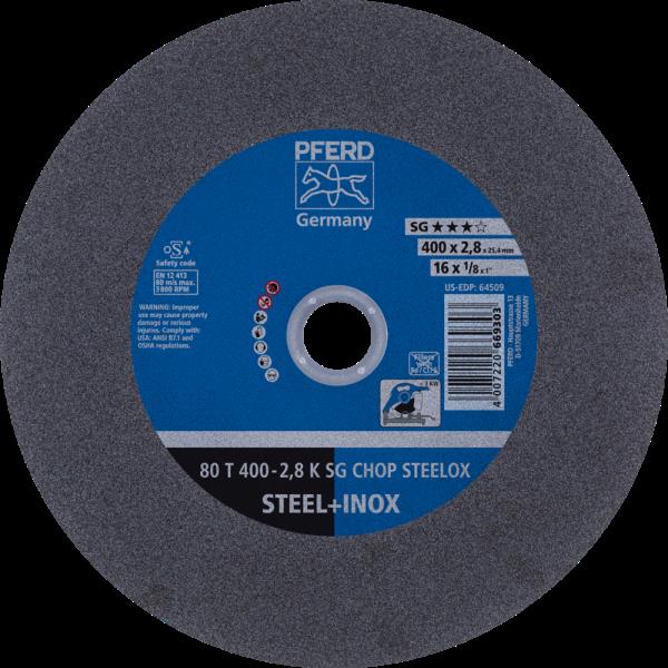 PFERD CHOPSAW dischi taglio stazionario 80 T 400-2,8 K SG CHOP STEELOX/25,4