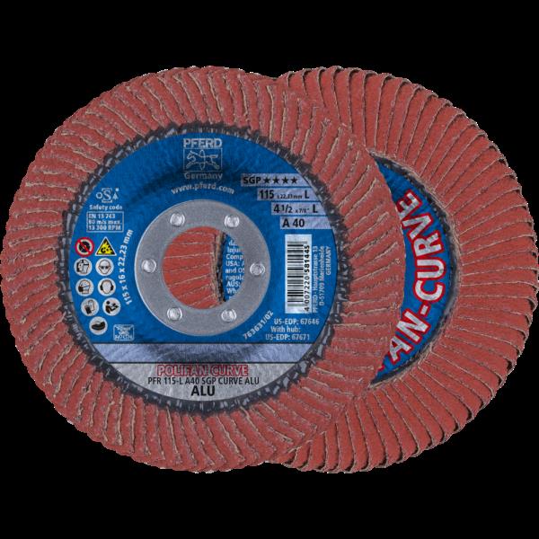 PFERD Dischi lamellari POLIFAN PFR 115-L A 40 SGP CURVE ALU