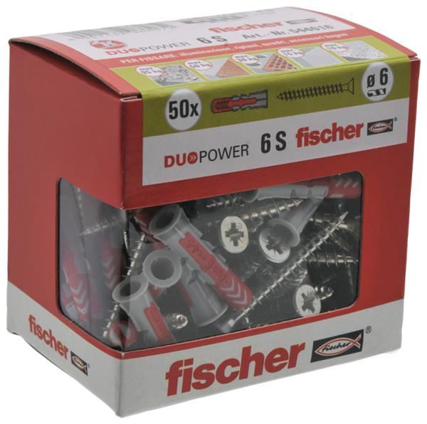 FISCHER Tasselli DUOPOWER 6 S Y con vite (1 Pz.)