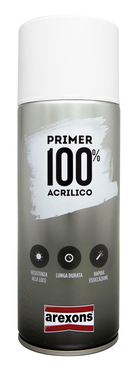 AREXONS Primer 100% Acrilico Fondo Antiruggine Grigio Fondo aggrappante per plastica