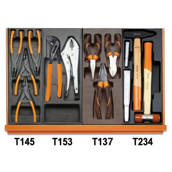 Beta Assortimento di 102 utensili per autoriparazione in termoformato rigido in ABS