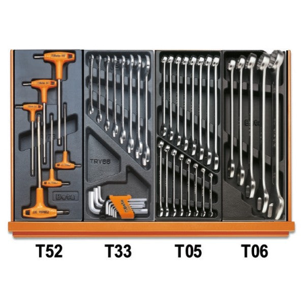Beta Assortimento di 102 utensili per autoriparazione in termoformato rigido in ABS