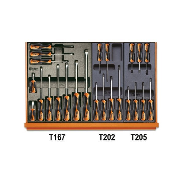 Beta Assortimento di 142 utensili per manutenzioni industriali in termoformato rigido in ABS