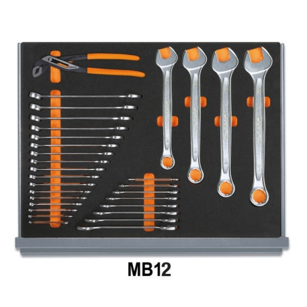 Beta Assortimento di 133 utensili per manutenzioni industriali in vassoio morbido in EVA