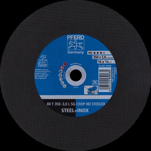 PFERD CHOPSAW dischi taglio stazionario 80 T 350-3,0 L SG CHOP HD STEELOX/25,4