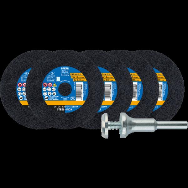 PFERD Dischi da taglio STARTKIT EHT 76-1,0 PSF STEELOX/10 (5+1)