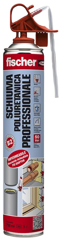 FISCHER PUP 750 Schiuma poliuretanica professionale per pistola (1 Pz.)