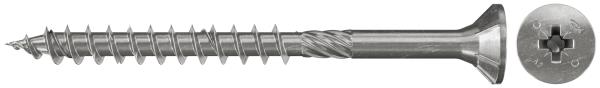 FISCHER Viti truciolari pozi FPF-SZ 6,0x100 A2P inox, filetto parziale (100 Pz.)