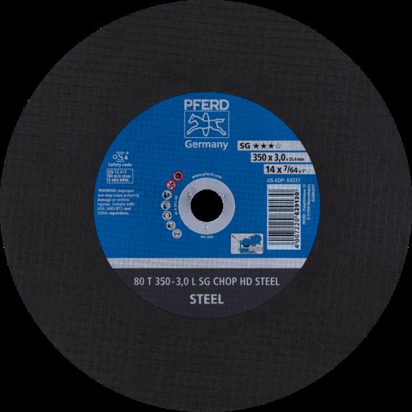 PFERD CHOPSAW dischi taglio stazionario 80 T 350-3,0 L SG CHOP HD STEEL/25,4