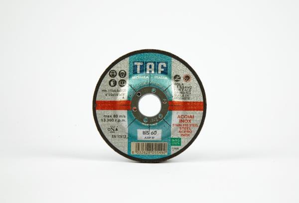 BIS60 (A30P) Sbavatura di acciai, inox e ghise Mole centro depresso ⌀ mm 115