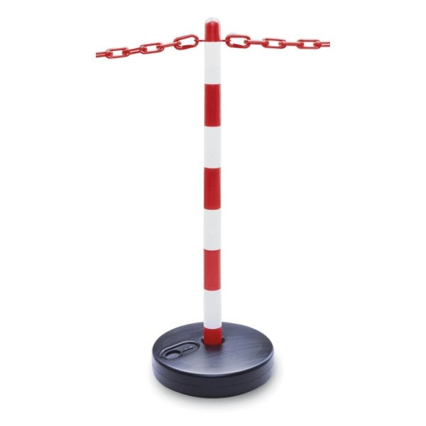 Beta Kit di delimitazione per veicoli ibridi o elettrici in attesa di riparazione Composto da 4 colonnine da 90 cm e catena plastica da 25 m.