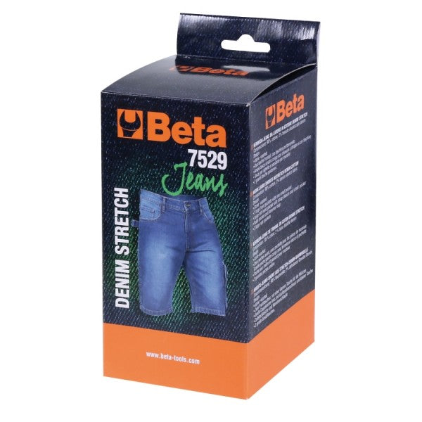 Beta Bermuda jeans da lavoro elasticizzati