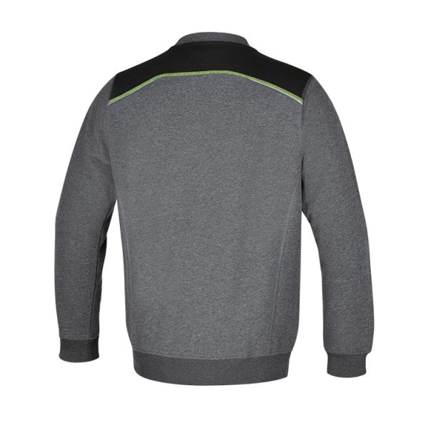 Beta Felpa girocollo con inserti neri sulle spalle e dettaglio verde fluo