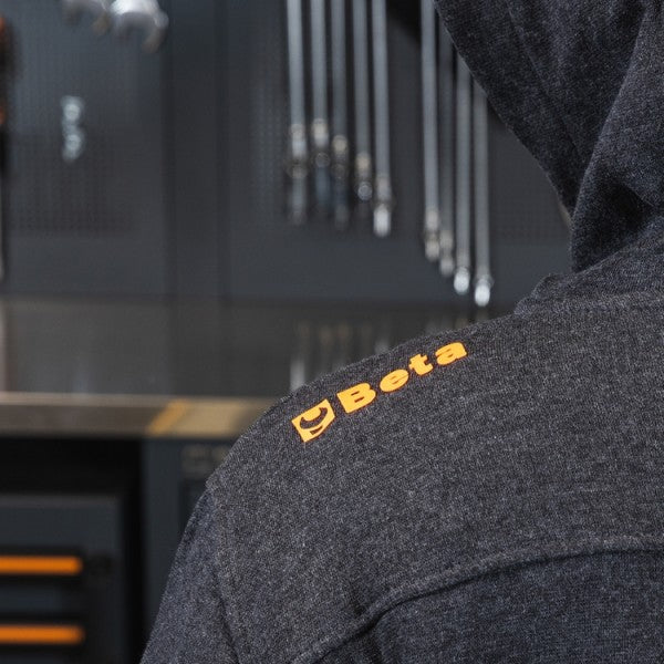 Beta Felpa zip lunga, con cappuccio