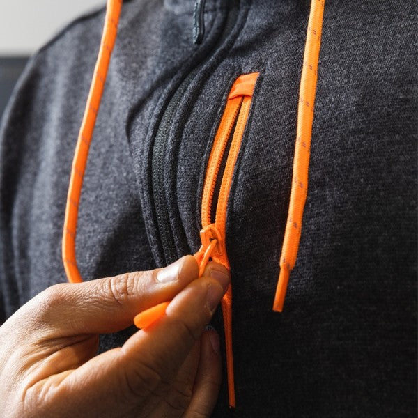 Beta Felpa zip lunga, con cappuccio