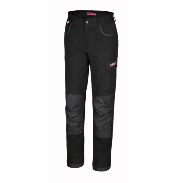 Beta Pantaloni da lavoro da donna multitasche in 100% cotone elasticizzato, 220g
