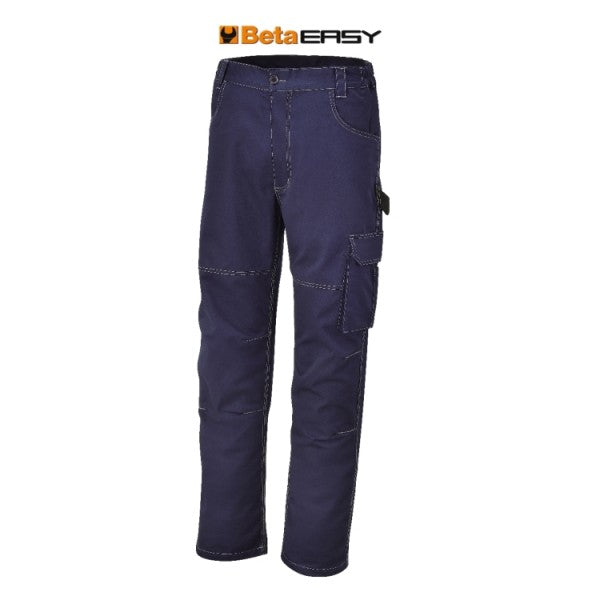 Beta Pantaloni da lavoro in T/C twill 245 g, blu