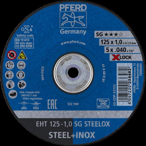 PFERD Dischi da taglio EHT 125-1,0 SG STEELOX/X-LOCK