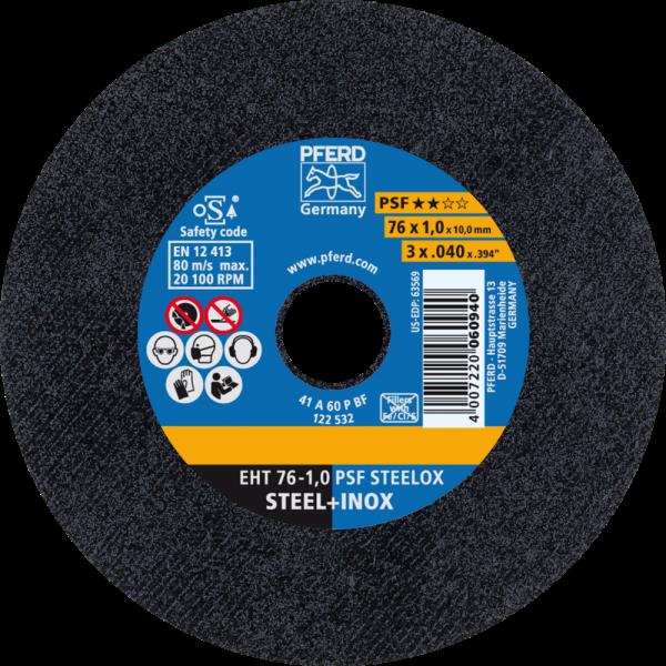 PFERD Dischi da taglio EHT 76-1,0 PSF STEELOX/10,0