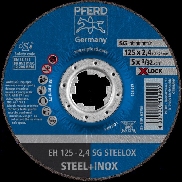 PFERD Dischi da taglio EH 125-2,4 SG STEELOX/X-LOCK